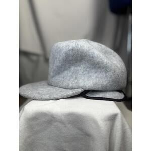 gray wool newsboy cap vintage minimalist hat felt baker boy classic streetwear